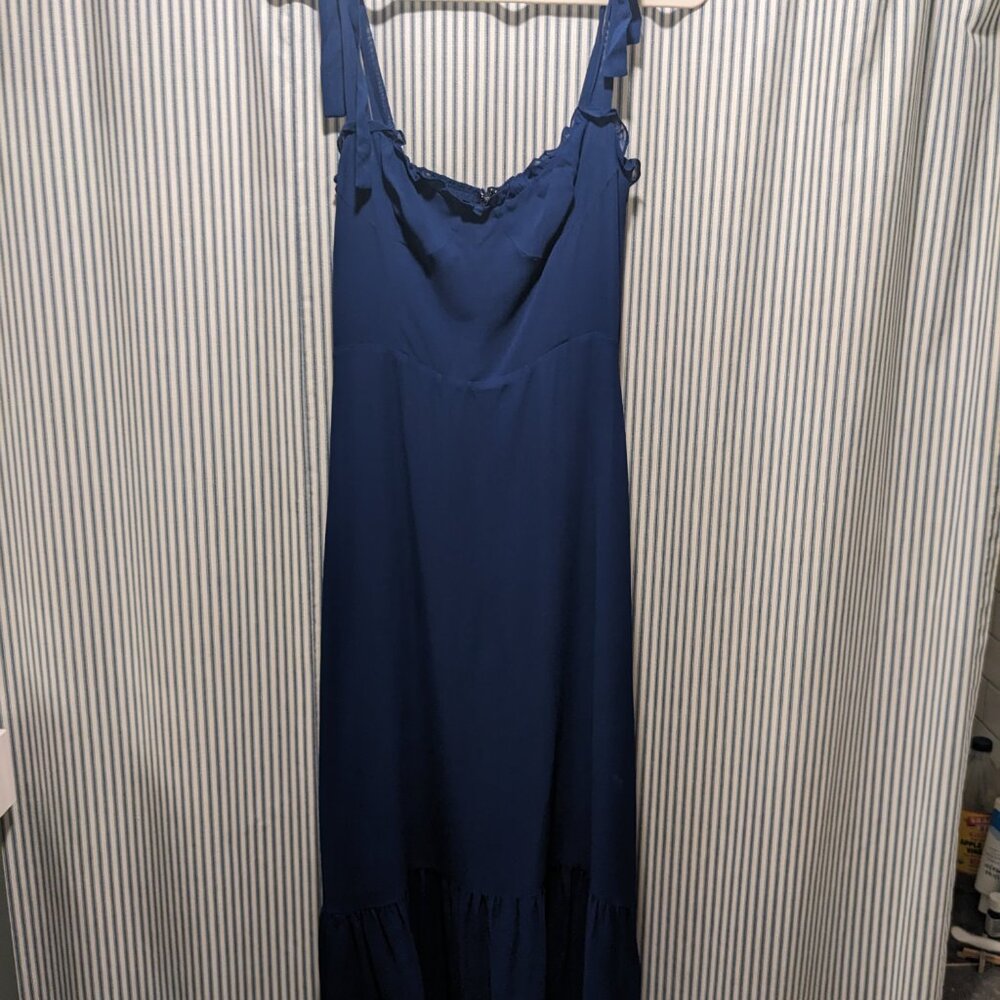 Reformation Nikita Navy Blue Dress